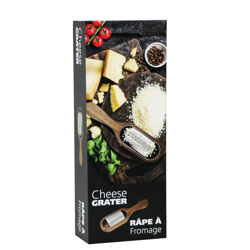The box of the Natural Living Acacia Cheese Grater