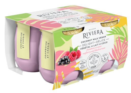 Riviera Vegan Coconut Milk Raspberry & Blackcurrant Yogurt Set Style