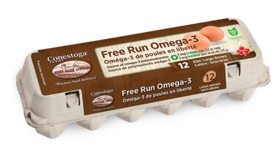 Conestoga Large Brown Omega 3 Eggs - Free Run