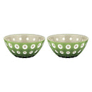 Guzzini Sand & Green Murrine Bowls - green