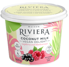 Riviera Vegan Coconut Milk Raspberry and Currant Yogurt small size