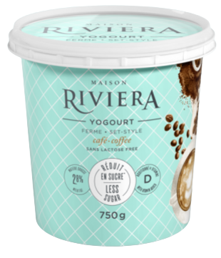 Riviera Coffee Less Sugar Yogurt 750 g
