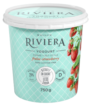 Riviera Strawberry Less Sugar Yogurt