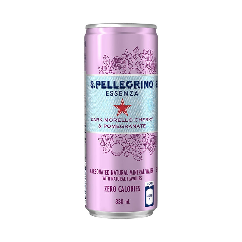 San Pellegrino Essenza Black Cherry & Pomegranate Flavored Mineral Water - 330ml