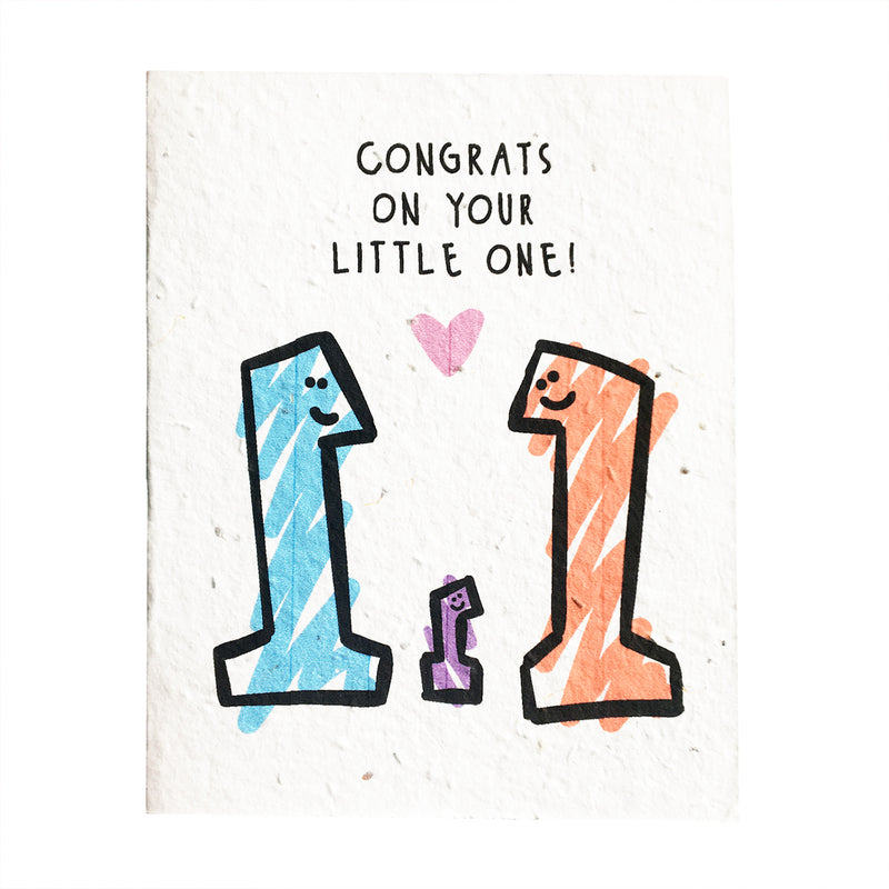 SowSweet Congrats on your little one- Seedpaper Card (wildflowers) + Envelope