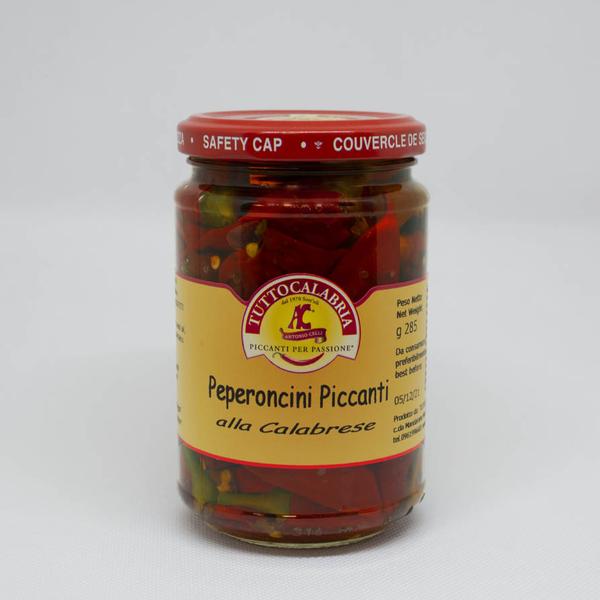Tutto Calabria Hot Long Chili Peppers in Extra Virgin Olive Oil - 285g