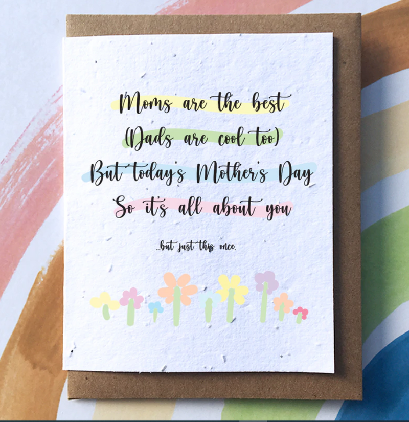 Mother's Day Poem - Seedpaper Card (wildflowers) + Envelope
