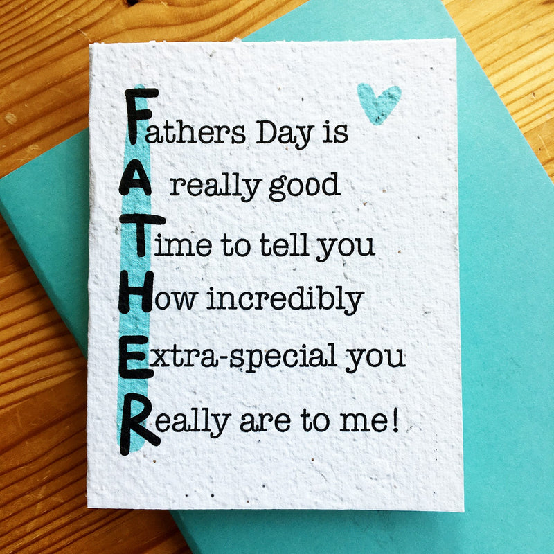 SowSweet Happy Father's Day - Seedpaper Card (wildflowers) + Envelope