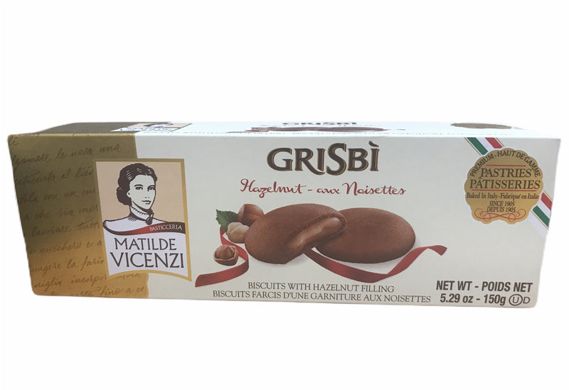 Vicenzi Grisbi Hazelnut Cream Cookies -150g