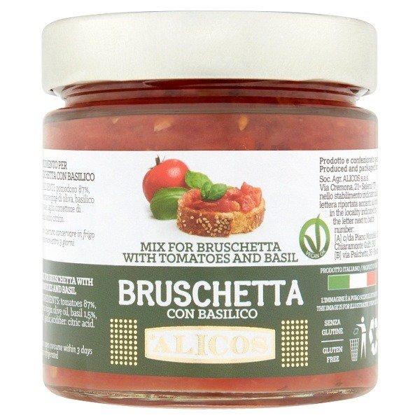Alicos Bruschetta With Fresh Tomatoes & Basil - 190ml