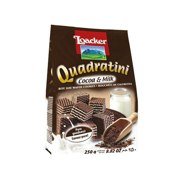 Loacker Quadratini Cocoa-Milk Wafers - 250g