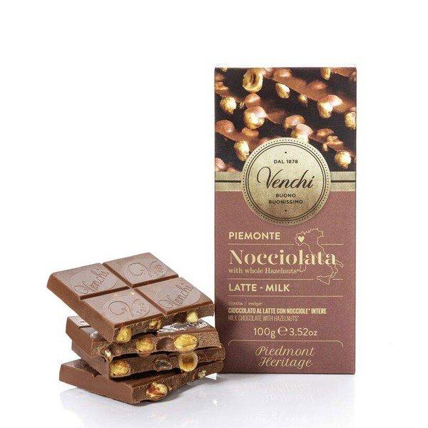 Venchi Milk Chocolate Hazelnut Bar -100g