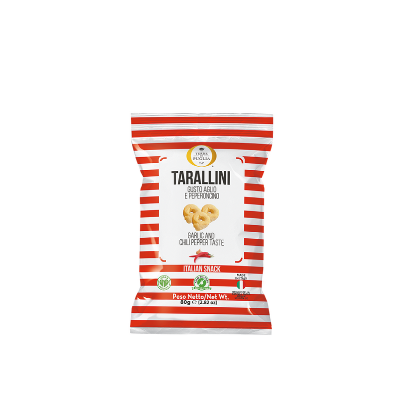 Terre Di Puglia Tarallini - Garlic Oil And Chili Pepper Flavour 230gr